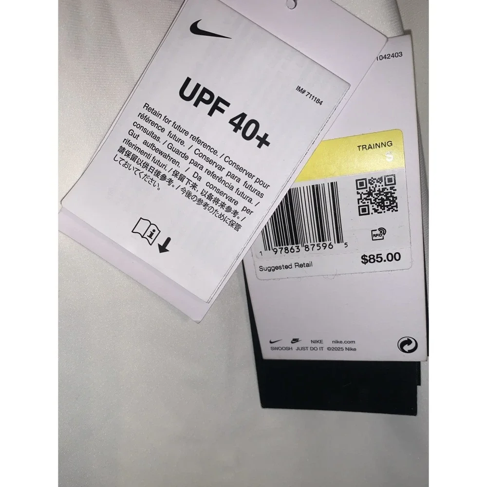 Nike 24.7 Perfect Stretch‎ Men's S Dri-FIT Top Short Sleeve HQ6958-133 Bone NEW
